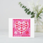 Liefde (roze diamant) briefkaart (Staand voorkant)