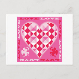 Liefde (roze diamant) briefkaart
