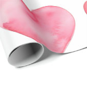 Liefde roze en rode waterverf hartjes patroon cadeaupapier (Rol Hoek)