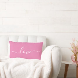 LIEFDE | Roze en Witte Omkeerbare Lage Rugkussen Kussen