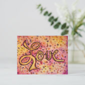 Liefde Roze Glamoureus Glitter Briefkaart (Staand voorkant)