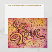 Liefde Roze Glamoureus Glitter Briefkaart (Voorkant / Achterkant)