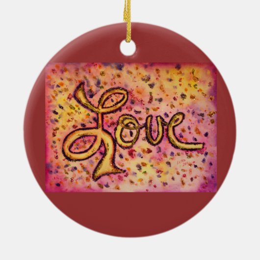 Liefde Roze Glamoureus Ornament Kunst (Achterkant)