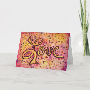 Liefde Roze Glamoureuze Glitter Wenskaarten of Not Kaart
