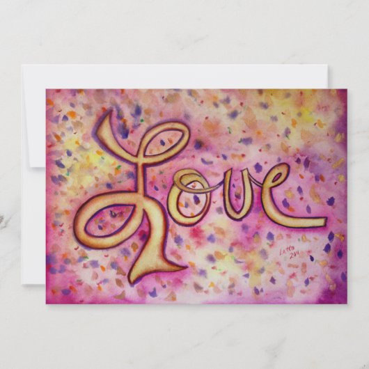 Liefde Roze Glamoureuze uitnodigingen of uitvindin (Voorkant)