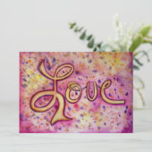 Liefde Roze Glamoureuze uitnodigingen of uitvindin (Staand voorkant)