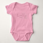 Liefde Roze Glitters Romper (Voorkant)