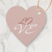 Liefde Roze Goud Kleur Calligrafie Schrift Bedankjes Labels (Achterkant)