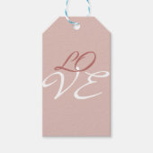 Liefde Roze Goud Kleur Calligrafie Schrift Cadeaulabel (Voorkant)
