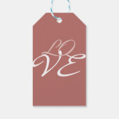 Liefde Roze Goud Kleur Calligrafie Schrift Cadeaulabel (Achterkant)