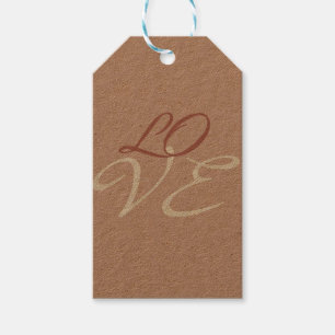 Liefde Roze Goud Kleur Calligrafie Schrift Cadeaulabel