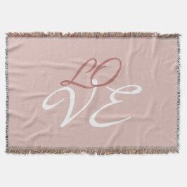 Liefde Roze Goud Kleur Calligrafie Schrift Deken