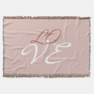 Liefde Roze Goud Kleur Calligrafie Schrift Deken
