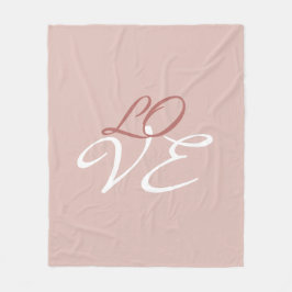 Liefde Roze Goud Kleur Calligrafie Schrift Fleece Deken