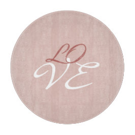 Liefde Roze Goud Kleur Calligrafie Schrift Snijplank