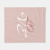 Liefde Roze Gouden Kleur Calligrafie Lettertype Fleece Deken (Voorkant (Horizontaal))