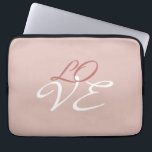 Liefde Roze Gouden Kleur Calligrafie Schrift Laptop Sleeve<br><div class="desc">U kunt de lettertypen en kleuren eenvoudig wijzigen. U kunt ook uw logo en de achtergrondafbeelding toevoegen zoals u wilt.</div>