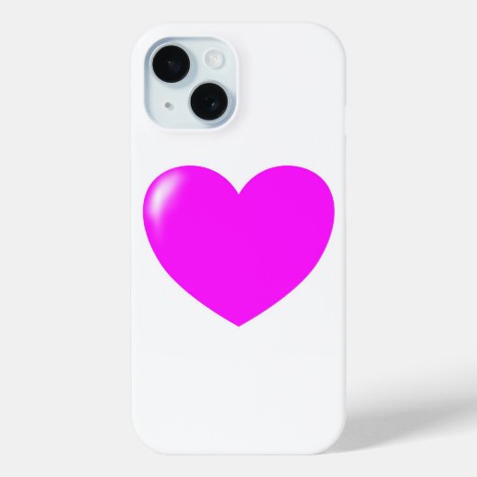 Liefde - Roze Hart op Wit - Schattige Case-Mate iPhone Case (Achterkant)