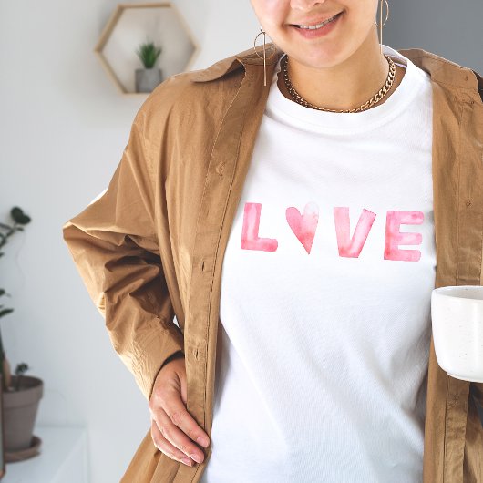 Liefde Roze Hart Valentijnsdag / Zomer T-shirt