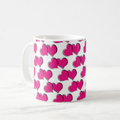 Liefde roze harten mok (Voorkant links)