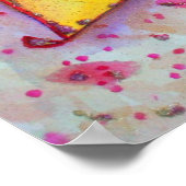 Liefde roze kunstschilderend Poster afdrukken (Hoek)