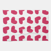 Liefde Roze Liefde Hart Theedoek (Horizontaal)