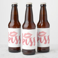 Liefde Roze Lippenstift Kus Trouw Bruiloft