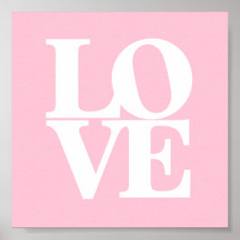 Liefde roze poster
