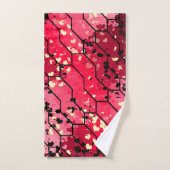 Liefde Roze & Red Pattern Bad Handdoek (Handdoek)