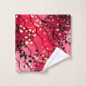 Liefde Roze & Red Pattern Bad Handdoek (Wasdoekje)