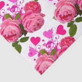 Liefde Roze Roos Bloemmotief Tissuepapier (Detail)