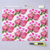 Liefde Roze Roos Bloemmotief Tissuepapier (Craft)