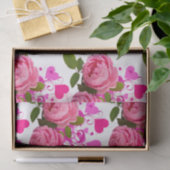 Liefde Roze Roos Bloemmotief Tissuepapier (Geschenk)