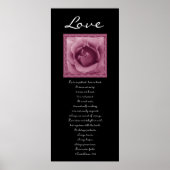 Liefde - Roze Rose - Eerste Corinthians Poster (Voorkant)