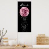 Liefde - Roze Rose Poster (Keuken)