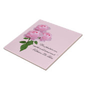Liefde Roze Rozen met Quote Decoratieve Keramische Tegeltje (Zijkant)
