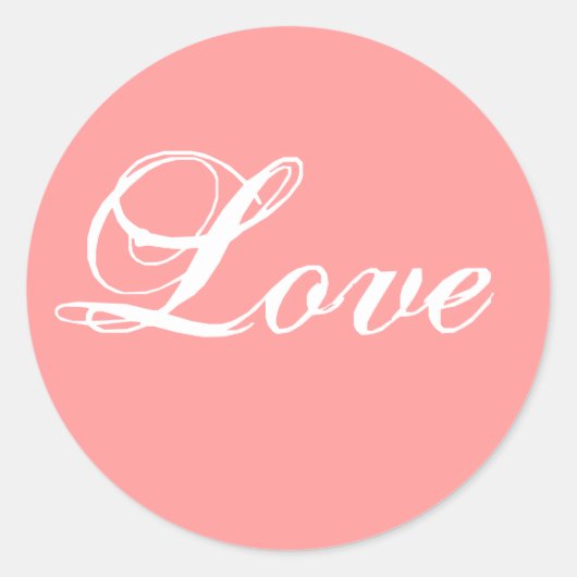 Liefde Roze Sticker (Voorkant)