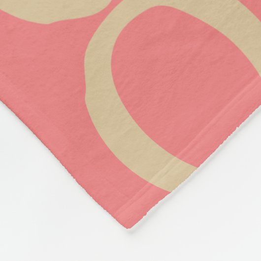 Liefde roze typografie patroon fleece deken (Hoek)