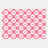 Liefde Roze Valentijns harten Patroon Inpakpapier Vel (Voorkant)