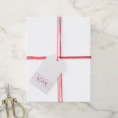 Liefde Roze Waterverf Stippen Valentijn Bruiloft B Cadeaulabel (Met Touw)