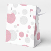 Liefde Roze & Zilveren Polka Dot Sprinkle Douche P Bedankdoosjes (Achterkant)