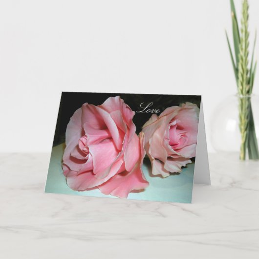 Liefde Rozen  Feestdagen Kaart (Voorkant)
