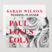 LIEFDE rozen roze bloemenbos boeket, achtergrond Feestdagenkaart (Voorkant / Achterkant)