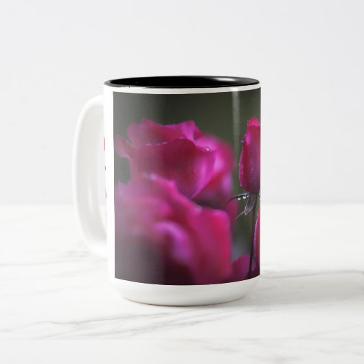 Liefde Rozen Tweekleurige Koffiemok (Voorkant links)