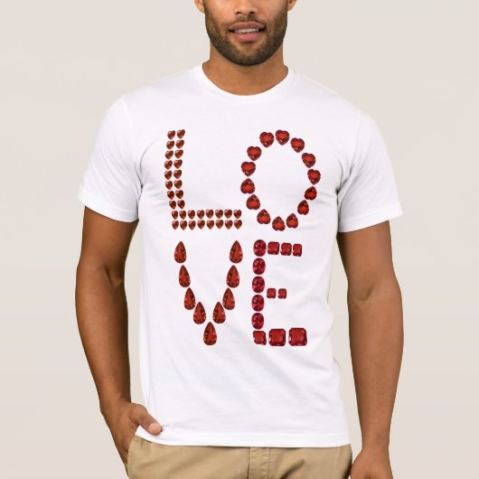 Liefde – Ruby Edelsteen Lettering T-shirt (Voorkant)