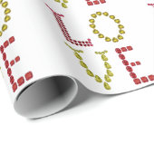 Liefde – Ruby en Gele Citrien Edelsteen Lettering Cadeaupapier (Rol Hoek)