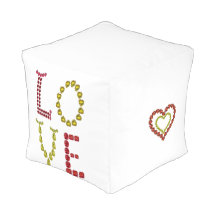 Liefde – Ruby en Gele Citrien Edelsteen Lettering