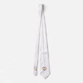 Liefde – Ruby en Gele Citrien Edelsteen Lettering Stropdas (Achterkant)