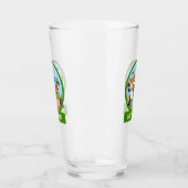 Liefde Running Funny Woodland Animal Race Cartoon Glas (Links)