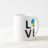 Liefde - Rwanda-vlag Koffiemok (Voorkant rechts)